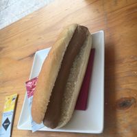 Vegan hotdog! at Cafe del Far in Salou