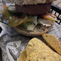 Vegan burger  at Cafe del Far in Salou