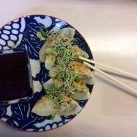 Vegetable dumplings (yasai gyoza) at East Canteen in Strasbourg