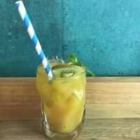 A fruity tasty refreshing cocktail  at East Canteen in Strasbourg