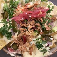 Nachos with gooey cheese!   at Annie's Kitchen in Lille