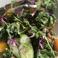 Veggie Bowl w/ black-eyed peas, quinoa, and lots of fresh raw veggies-outstanding! at Parkside Restaurant in Raleigh