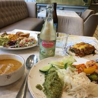 Delicious meal, most dishes are Vegan. Classic swedish buffet-restaurant with a nice and friendly atmosphere.  at Andrum Cafe in Gothenburg