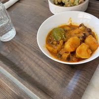 Vegan Tikka masala and cold vegetables   at Andrum Cafe in Gothenburg