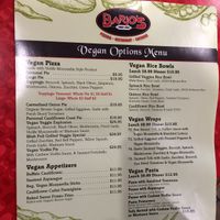 I count 23 different vegan options!  at Bario's Pizza in Staten Island