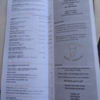 Menu at Fix & Repeat in Bend