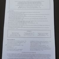 Menu at The Bathampton Mill in Bath