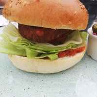 Plant based burger at The Bathampton Mill in Bath