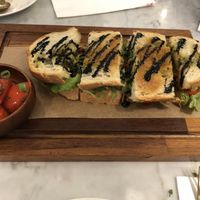 Onion mushroom pesto sandwich  at Herbivore - Shin Kong Mitsukoshi in Taipei
