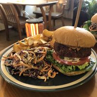 Bean Burger & Wedges  at And 유 (Yu) Cafe in Jeju