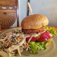 Cheeseburger at And 유 (Yu) Cafe in Jeju