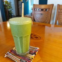 Green smoothie at And 유 (Yu) Cafe in Jeju
