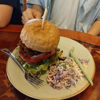 Bulgogi burger at And 유 (Yu) Cafe in Jeju