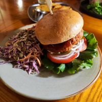 Vegan Cheese Burger at And 유 (Yu) Cafe in Jeju