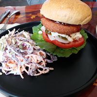 Veef cheese burger at And 유 (Yu) Cafe in Jeju