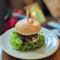 Vegan Bulgogi Burger at And 유 (Yu) Cafe in Jeju