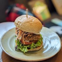 Vegan Chicken Burger at And 유 (Yu) Cafe in Jeju