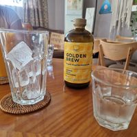 Kombucha and Mandarine Juice at And 유 (Yu) Cafe in Jeju