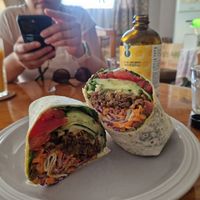 Pulled Pork Wrap at And 유 (Yu) Cafe in Jeju