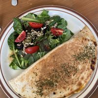 Quesadilla - best vegan cheese   at And 유 (Yu) Cafe in Jeju