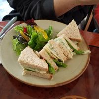 Veggie sandwich at And 유 (Yu) Cafe in Jeju