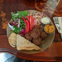 Falafel plate at And 유 (Yu) Cafe in Jeju