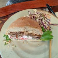 Bulgogi burger at And 유 (Yu) Cafe in Jeju