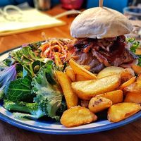 bulgogi burger at And 유 (Yu) Cafe in Jeju
