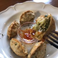 Cute dumplings  at And 유 (Yu) Cafe in Jeju