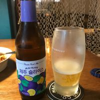 Delicious local beer at And 유 (Yu) Cafe in Jeju