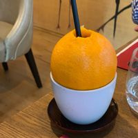 Half full 😉 Freshly Squeezed Orange Juice at Senju  in Mannheim