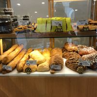 bread on display  at Oishi Pan Bakery in Central Singapore