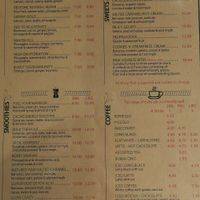 Menu page 2 at Charlie's Raw Squeeze in Morningside