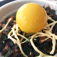 vegan coquette with vegg yolk - crazy!  at Unscripted in Durham