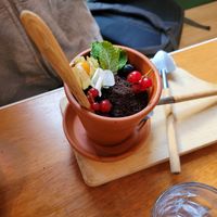 Non-vegan cheese cake at That's Toast in Bruges