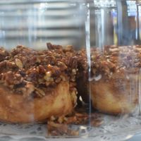 sticky buns!!! with pecans on top! at Pinoyshki in Seattle