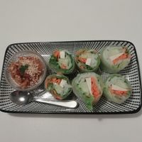 tofu summer rolls with peanut sauce at Ngon in Maribor