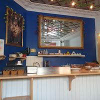 Desk at Govindas in Gothenburg