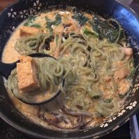 Vegetarian ramen with kale noodles  at Tokyo-ya Ramen in Federal Way