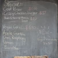 Vegan cakes at Curators Collective in Moonee Ponds