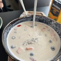 Chia pudding with almond milk  at hjá höllu in Grindavik