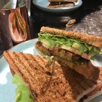 Vegan sandwich = yum! at hjá höllu in Grindavik