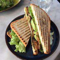 Falafel and avocado sandwich  at hjá höllu in Grindavik