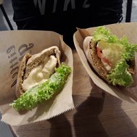 Seitan pita at Little Green in Lviv