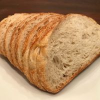 Excellent garlic bread! Pillowy soft center with a nice firm crust. at BreadHaus in Grapevine