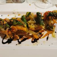 Escalibada toast at Séptimo Arte in Conil De La Frontera