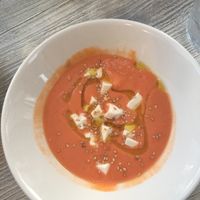 Salmorejo with tofu  at Séptimo Arte in Conil De La Frontera