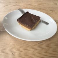 Chocolate caramel shortbread  at School House Cafe in Cheltenham