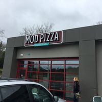 Sign outside at Mod Pizza in Asheville
