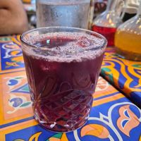 Hibiscus Ice tea $7: refreshing with the meal, tasted of pomegranite/grape at Koshari Korner in Marrickville